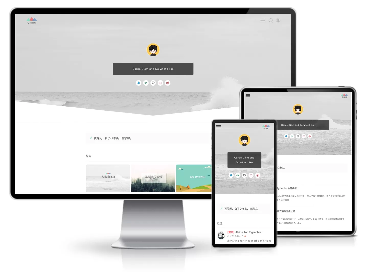 Akina高雅大气Typecho开源主题